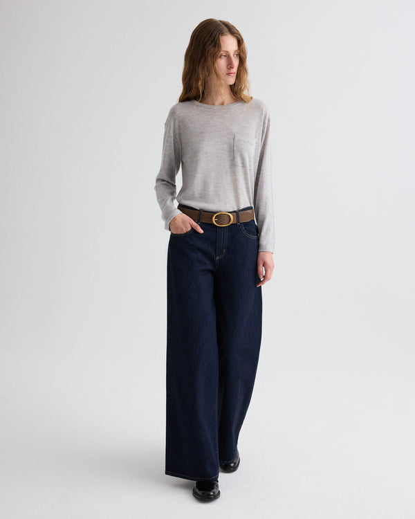 TWP Indigo resin Tiny Dancer Jean in Denim view 7