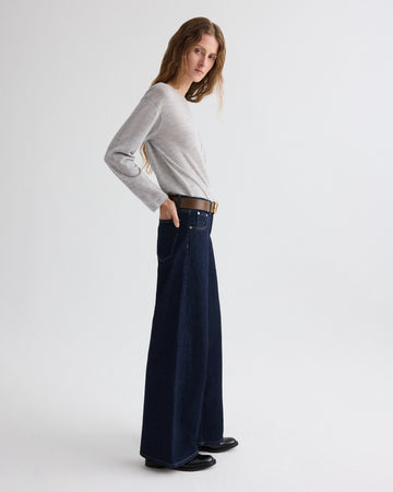 TWP Indigo resin Tiny Dancer Jean in Denim view 6