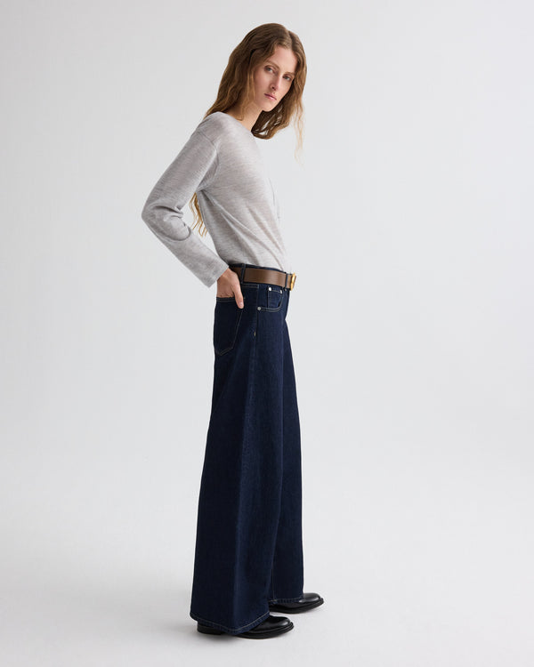 TWP Indigo resin Tiny Dancer Jean in Denim view 6