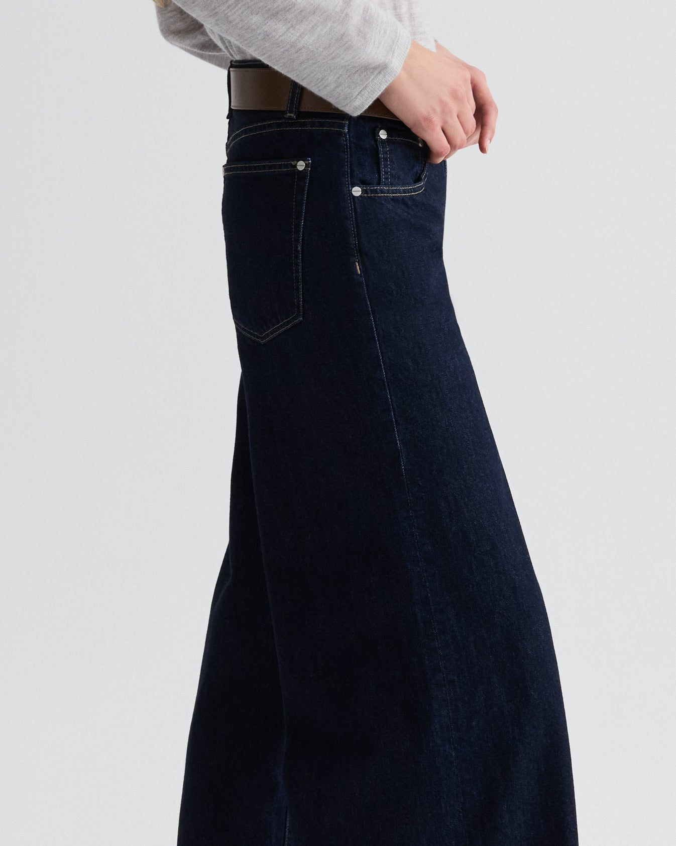 TWP Indigo resin Tiny Dancer Jean in Denim view 8