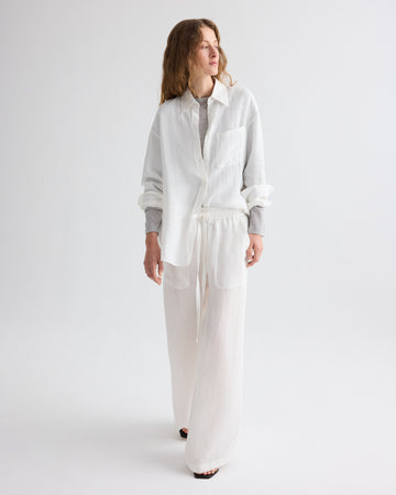 TWP White Main St. Pant in Delave Linen view 1