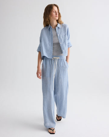 TWP Light indigo Main St. Pant in Delave Linen view 3