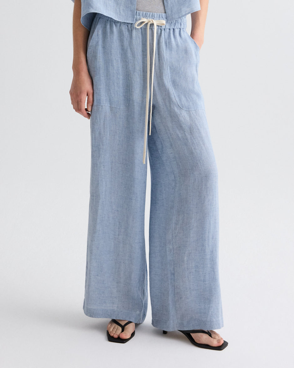 TWP Light indigo Main St. Pant in Delave Linen view 5