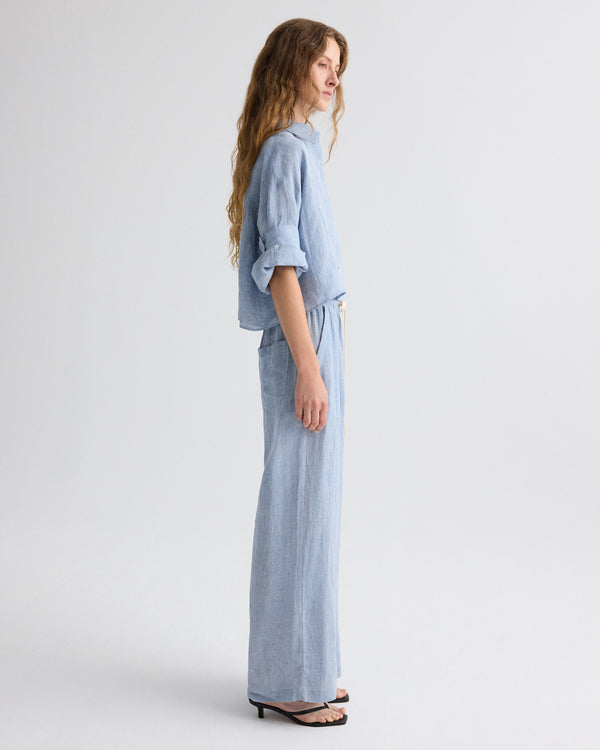 TWP Light indigo Main St. Pant in Delave Linen view 4
