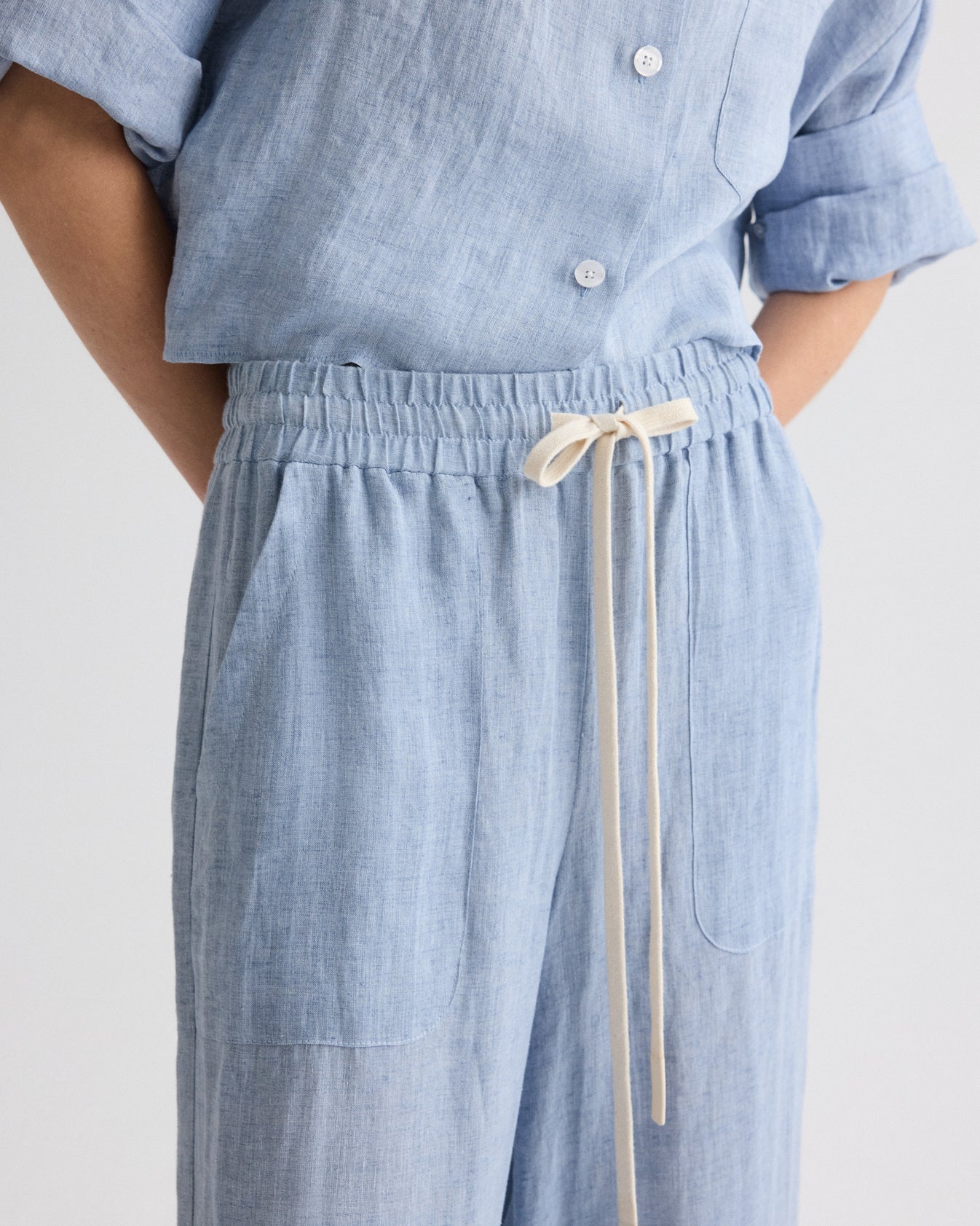 TWP Light indigo Main St. Pant in Delave Linen view 2