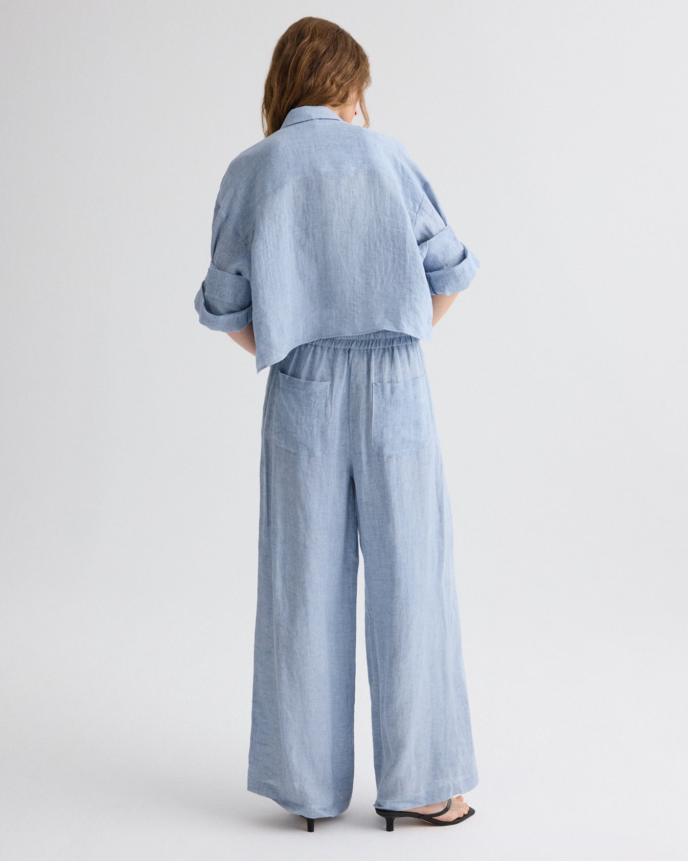 TWP Light indigo Main St. Pant in Delave Linen view 6