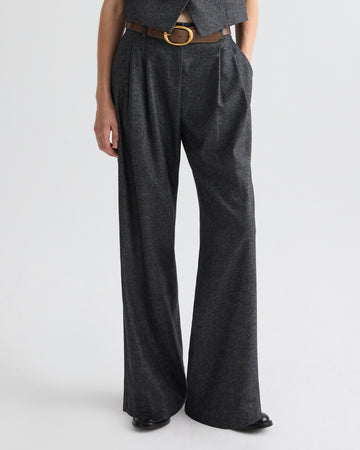 TWP Medium heather grey Sulli Pant in Fancy Wool Flannel view 1