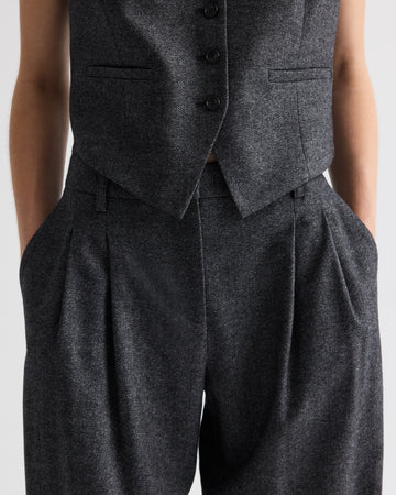 TWP Medium heather grey Sulli Pant in Fancy Wool Flannel view 2