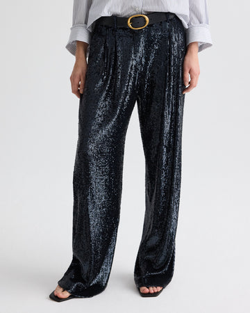 TWP Midnight Sulli Pant in Stripe Sequin Mesh view 5