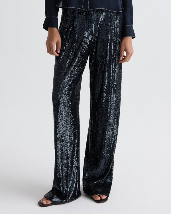 TWP Midnight Sulli Pant in Stripe Sequin Mesh view 1