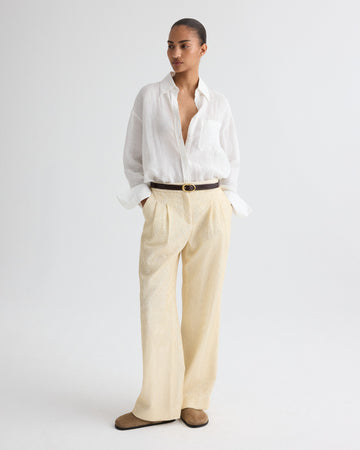 TWP Natural / gold Sulli Pant in Mini Sequin Netting view 1