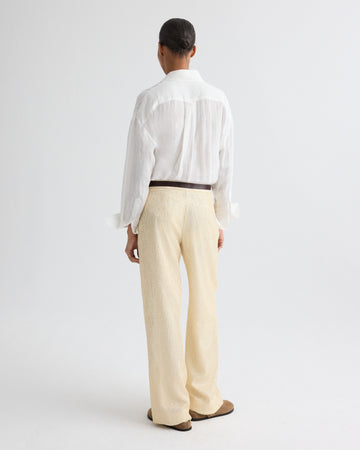 TWP Natural / gold Sulli Pant in Mini Sequin Netting view 5