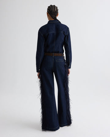 TWP Indigo resin Mott St. Jean with Feathers in Heavy Denim view 5