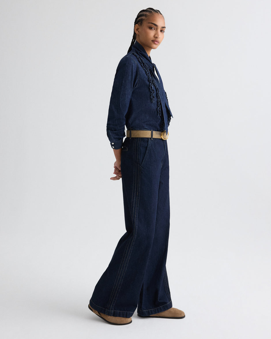 TWP Indigo resin Mott St. Jean in Heavy Denim view 3