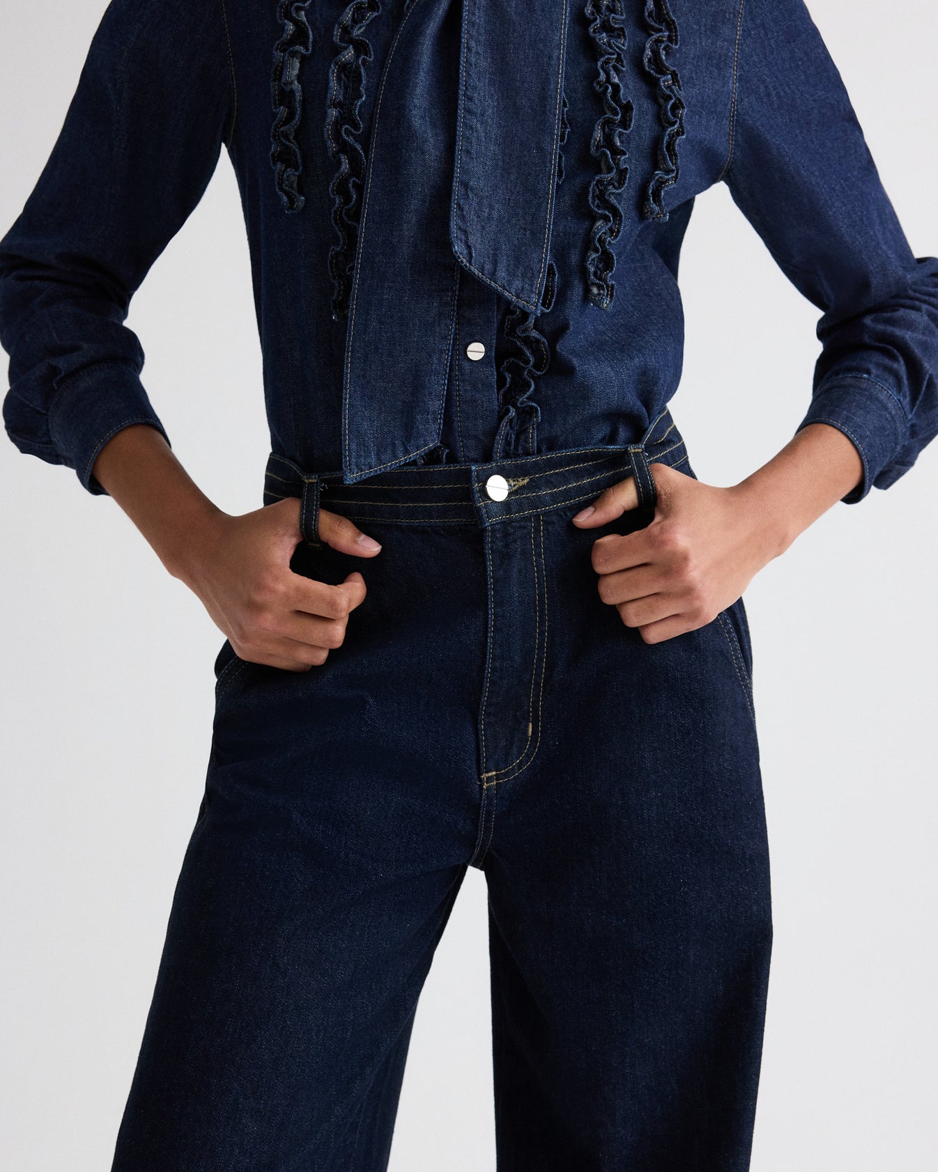 TWP Indigo resin Mott St. Jean in Heavy Denim view 2