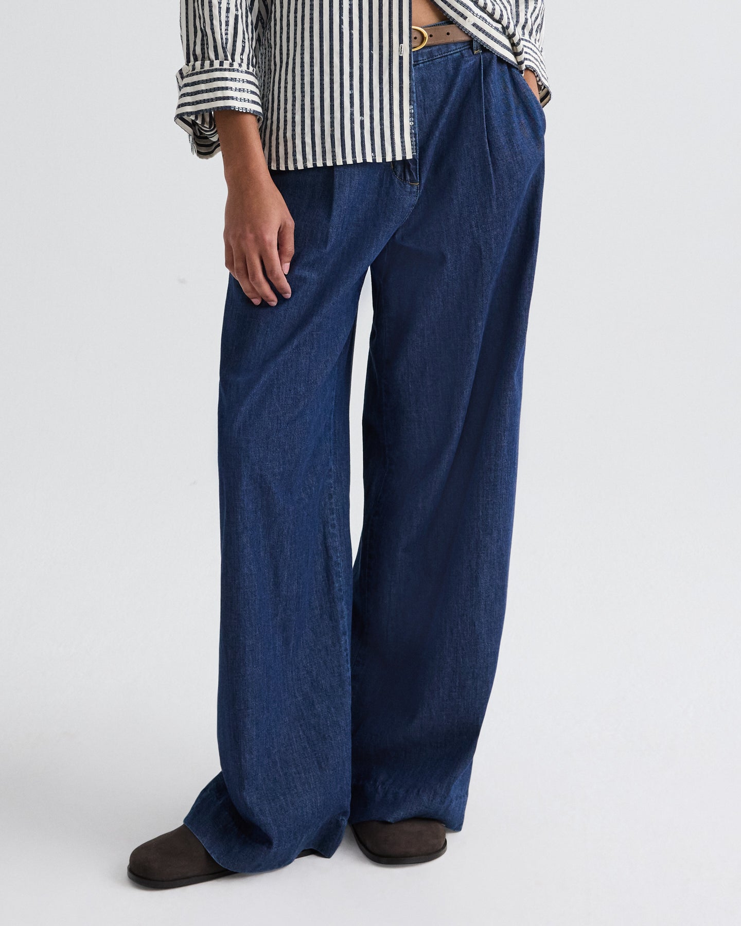 Dark stone Hudson St. Pant in Denim | TWP