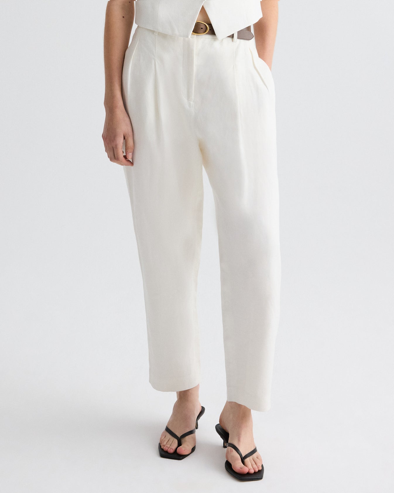 TWP Ivoire Cornelia St. Pant in Plain Weave Linen view 1