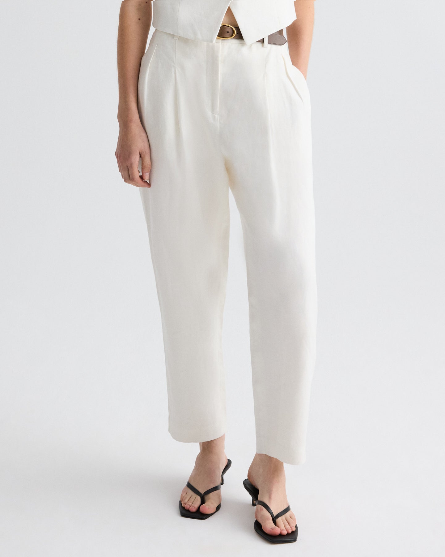 TWP Ivoire Cornelia St. Pant in Plain Weave Linen view 1