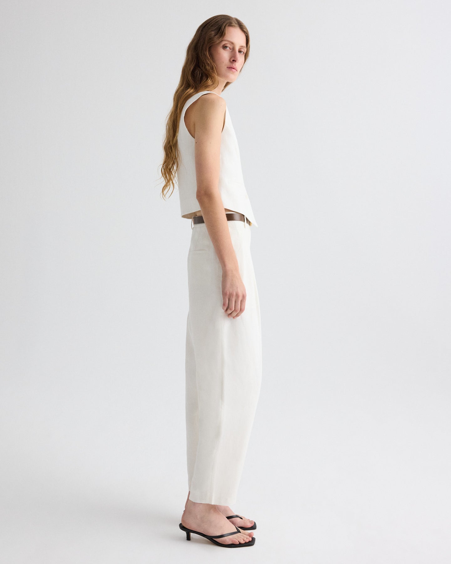 TWP Ivoire Cornelia St. Pant in Plain Weave Linen view 4