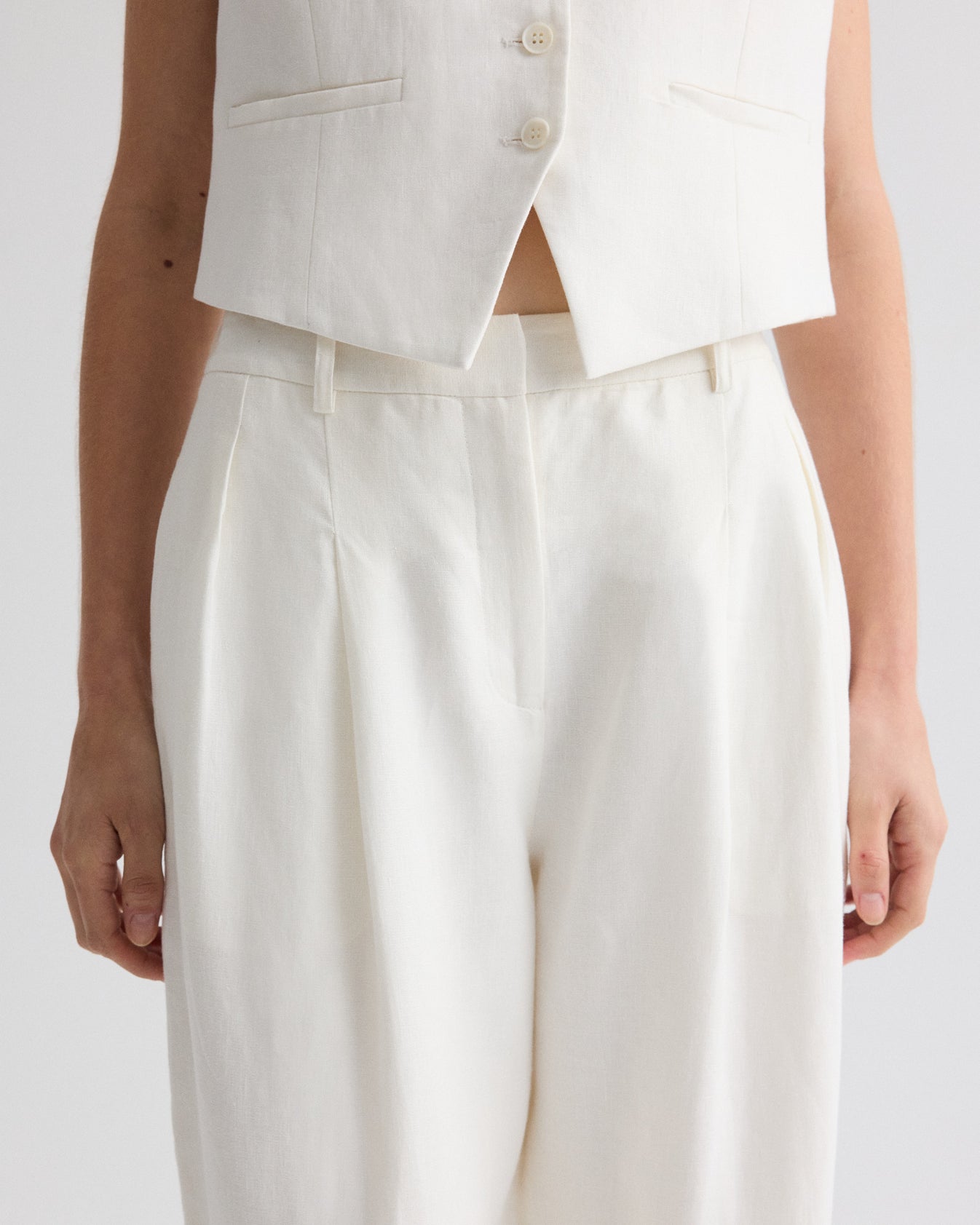 TWP Ivoire Cornelia St. Pant in Plain Weave Linen view 3