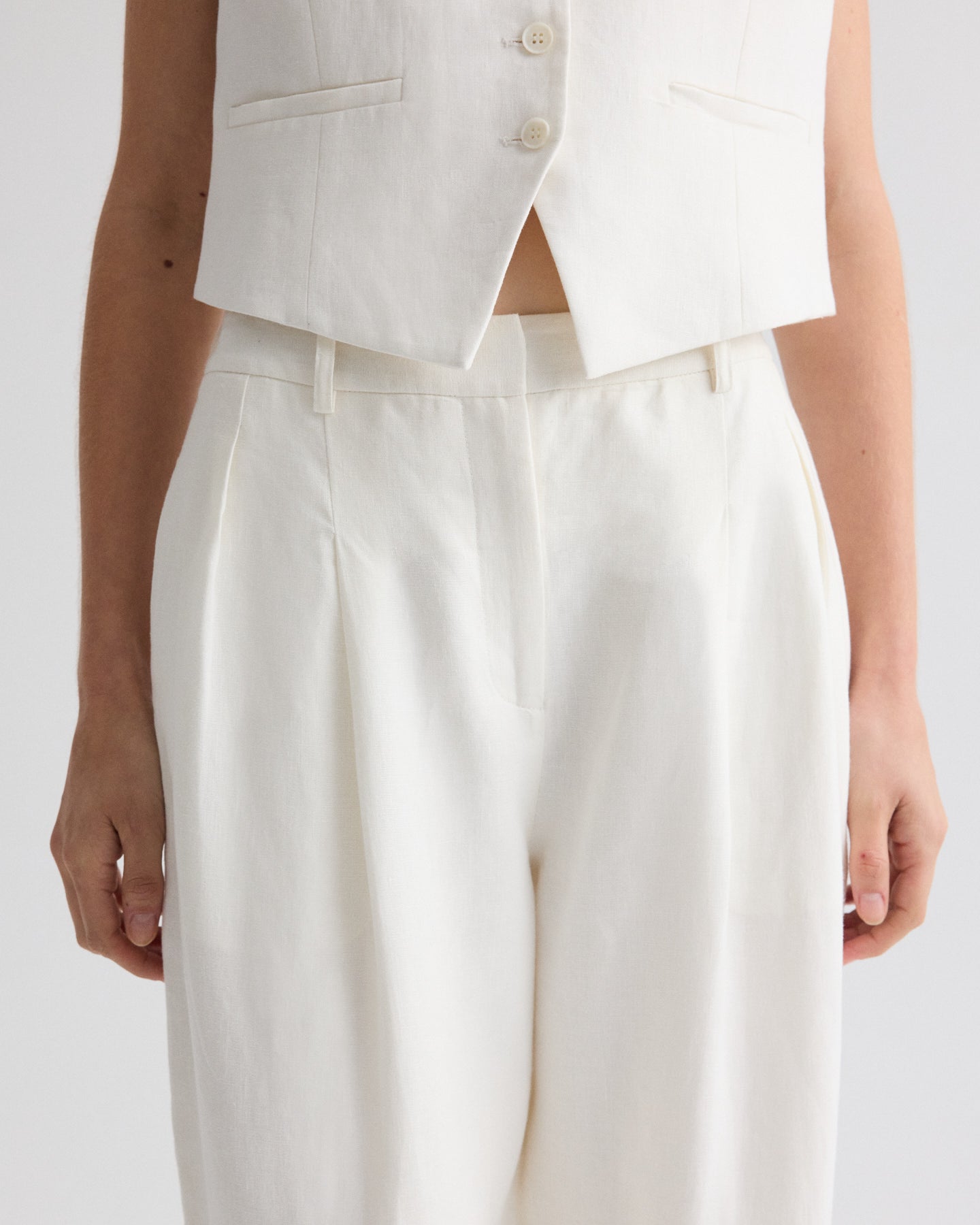 TWP Ivoire Cornelia St. Pant in Plain Weave Linen view 3