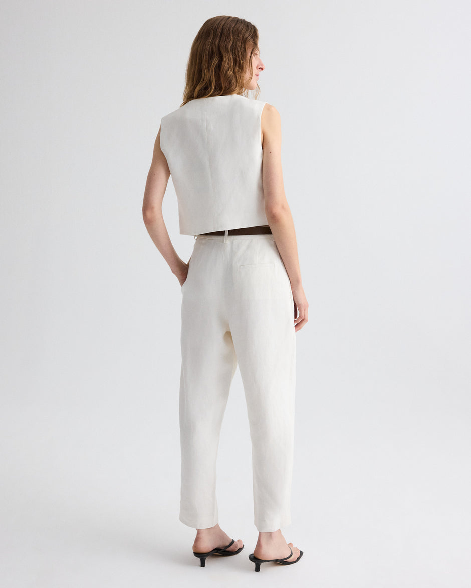 TWP Ivoire Cornelia St. Pant in Plain Weave Linen view 5