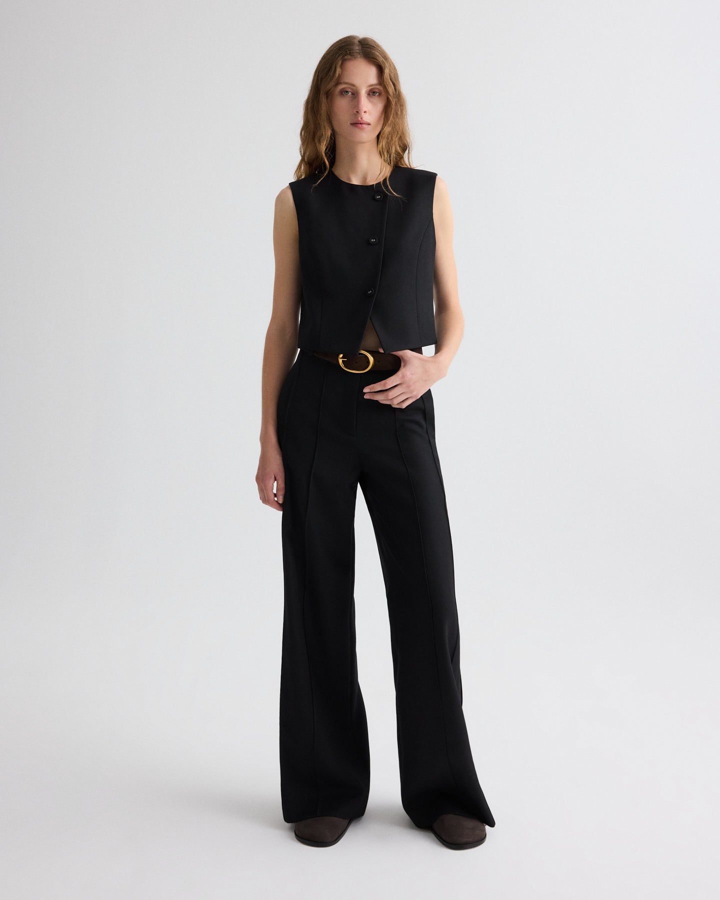TWP Black Bond St. Pant in Compact Tux Suiting view 3
