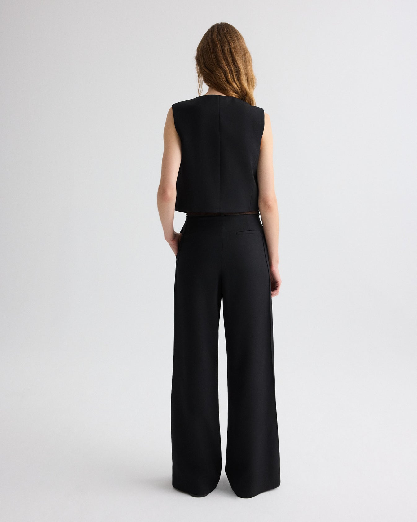 TWP Black Bond St. Pant in Compact Tux Suiting view 5