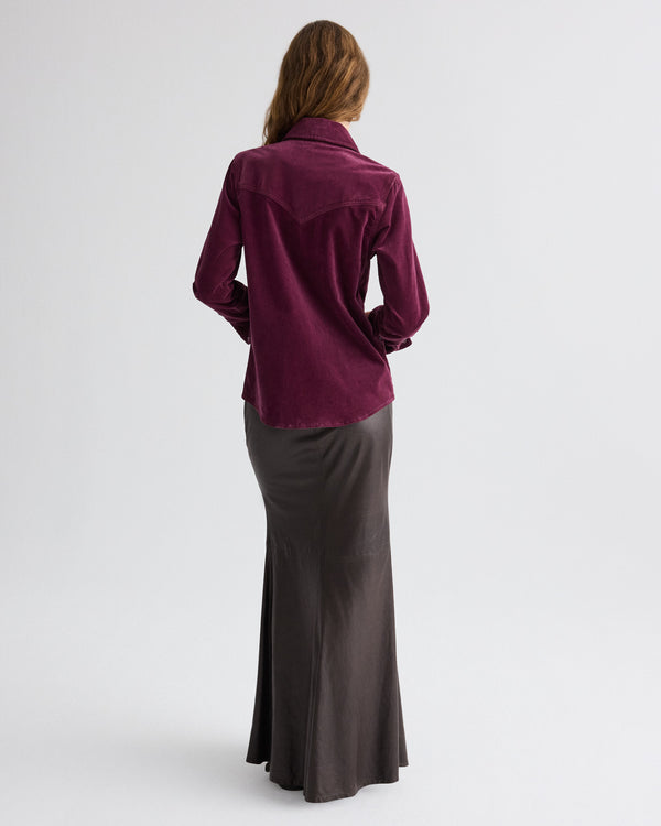 TWP Delicioso At Last Skirt in Paper Leather view 5