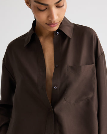 TWP Delicioso Big Joe Shirt in Washed Silk Habotai view 3
