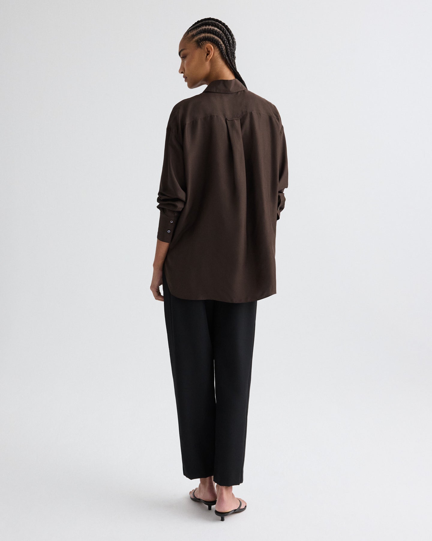 TWP Delicioso Big Joe Shirt in Washed Silk Habotai view 5