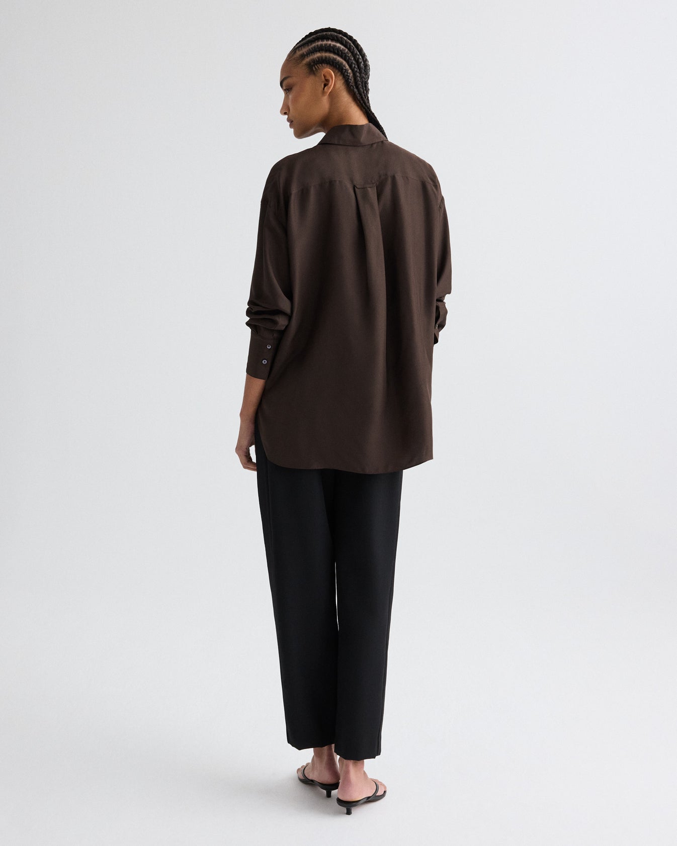 TWP Delicioso Big Joe Shirt in Washed Silk Habotai view 5