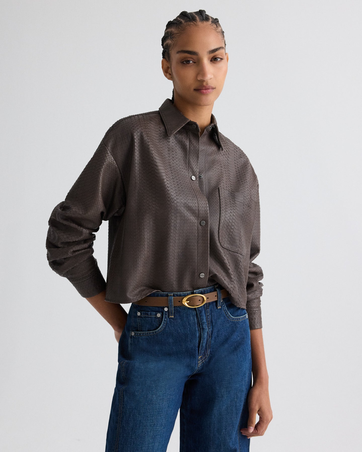 Mink Narrow Belt in Vachetta Leather | TWP