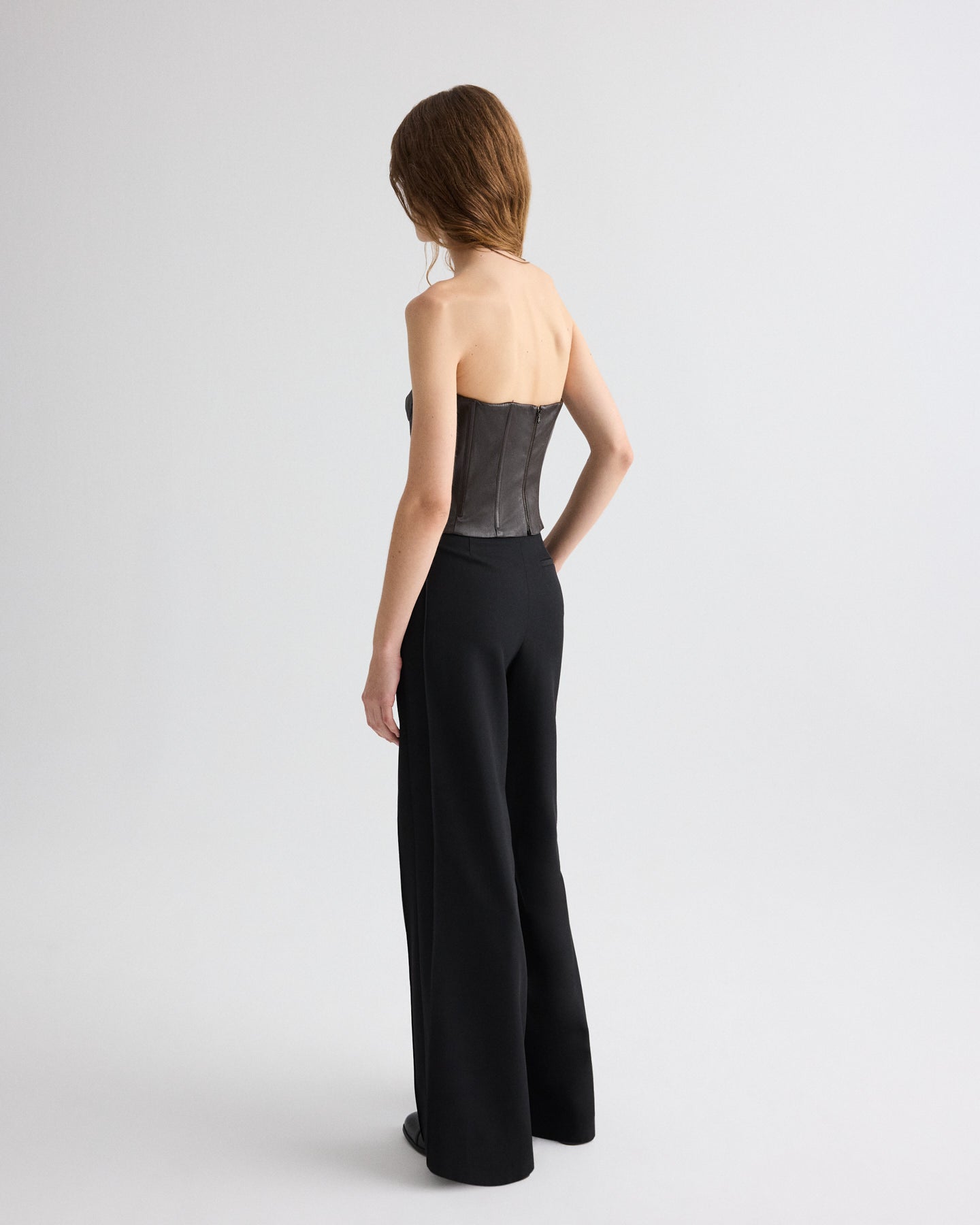 TWP Delicioso Jillian Bustier in Stretch Leather view 5