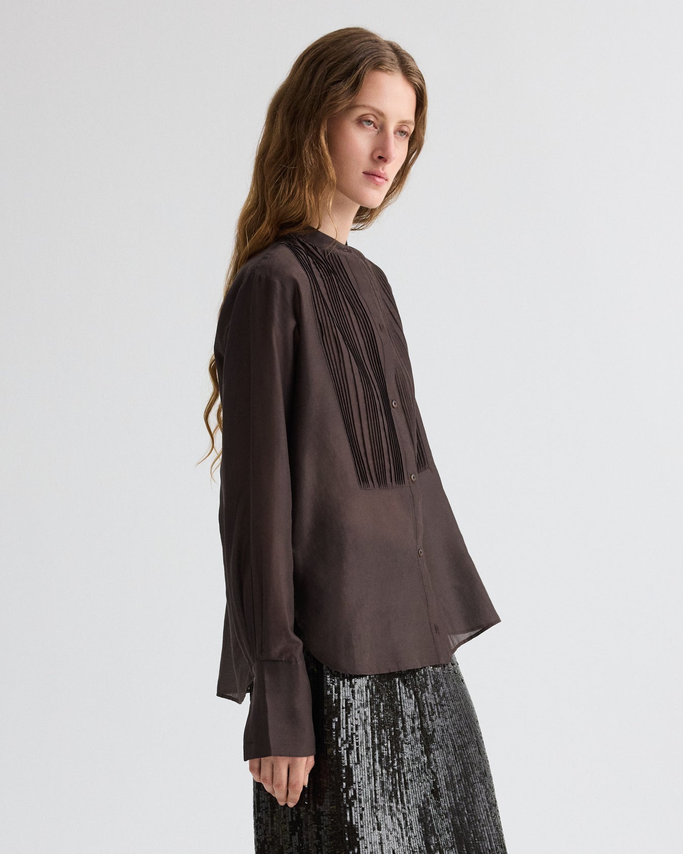 TWP Delicioso The Night Before Shirt in Cotton Silk Organza view 4