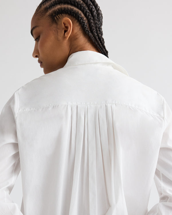 TWP White Possetti Top in Superfine Cotton Shirting view 1