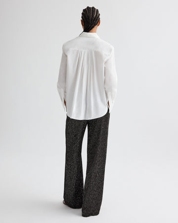 TWP White Possetti Top in Superfine Cotton Shirting view 5