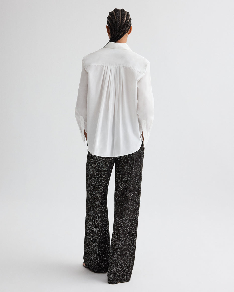 TWP White Possetti Top in Superfine Cotton Shirting view 5