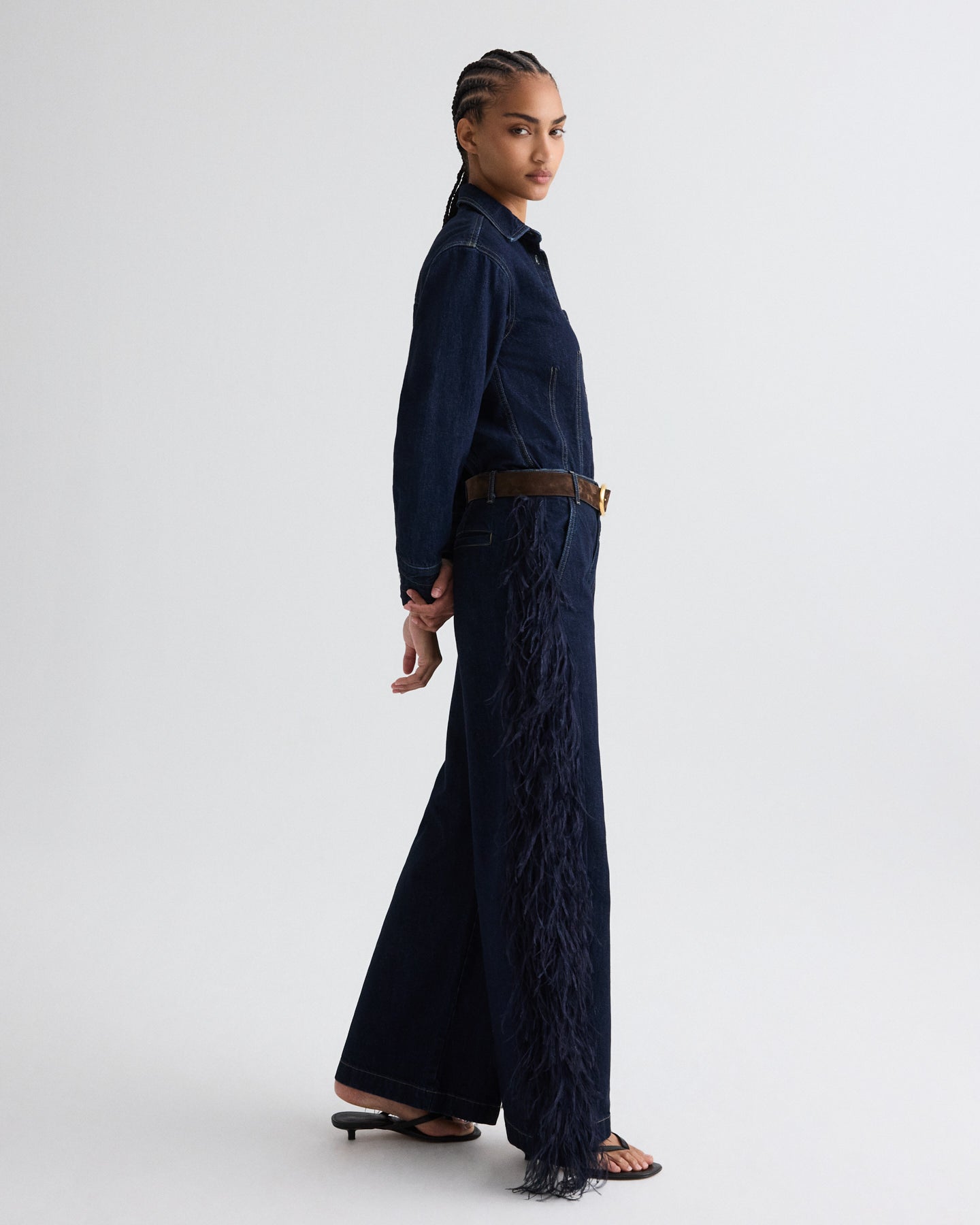 Indigo resin Franny Top in Denim | TWP