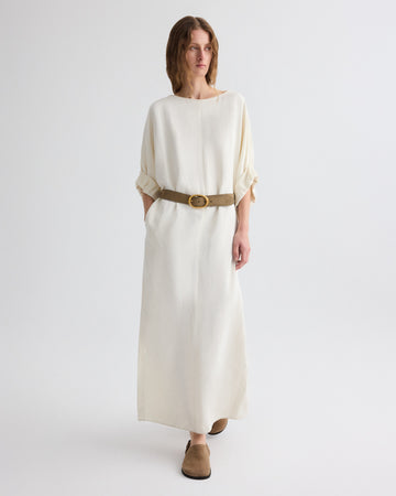 TWP Bone Dress for B Dress in Coated Viscose Linen view 2