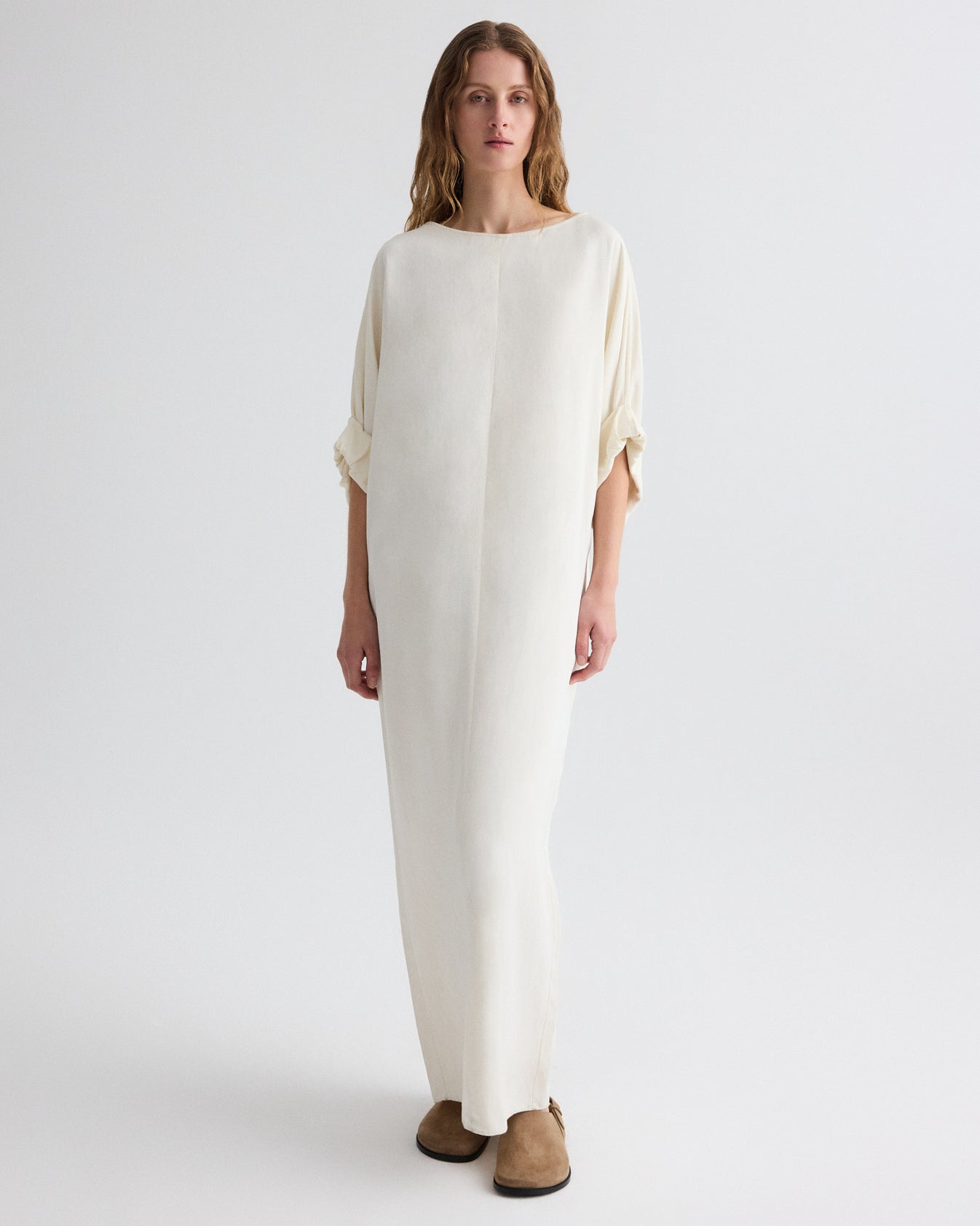 TWP Bone Dress for B Dress in Coated Viscose Linen view 4