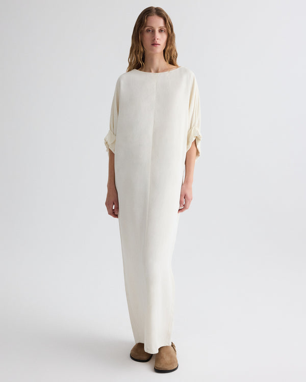 TWP Bone Dress for B Dress in Coated Viscose Linen view 4