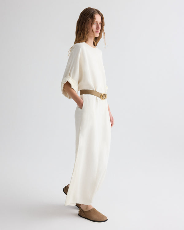 TWP Bone Dress for B Dress in Coated Viscose Linen view 1