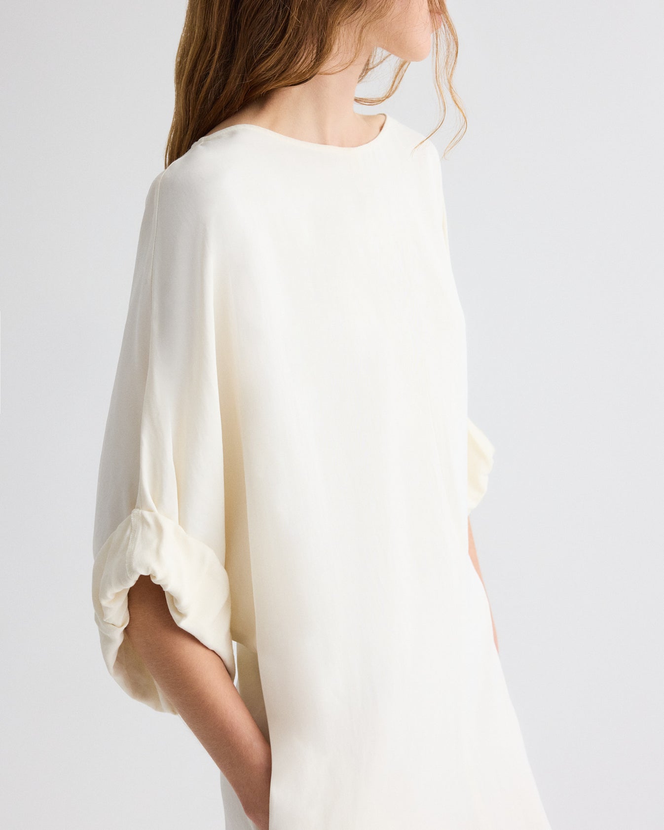 TWP Bone Dress for B Dress in Coated Viscose Linen view 3