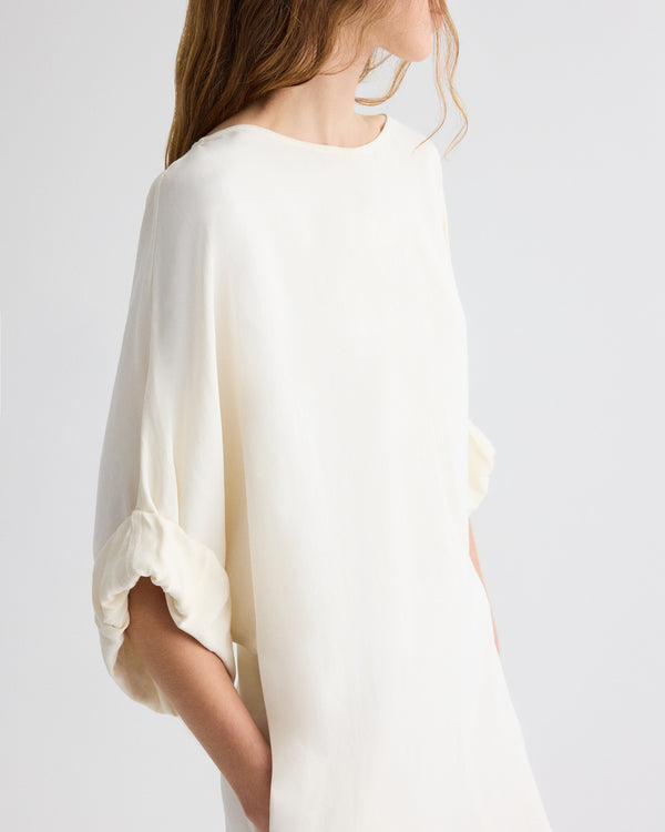 TWP Bone Dress for B Dress in Coated Viscose Linen view 3