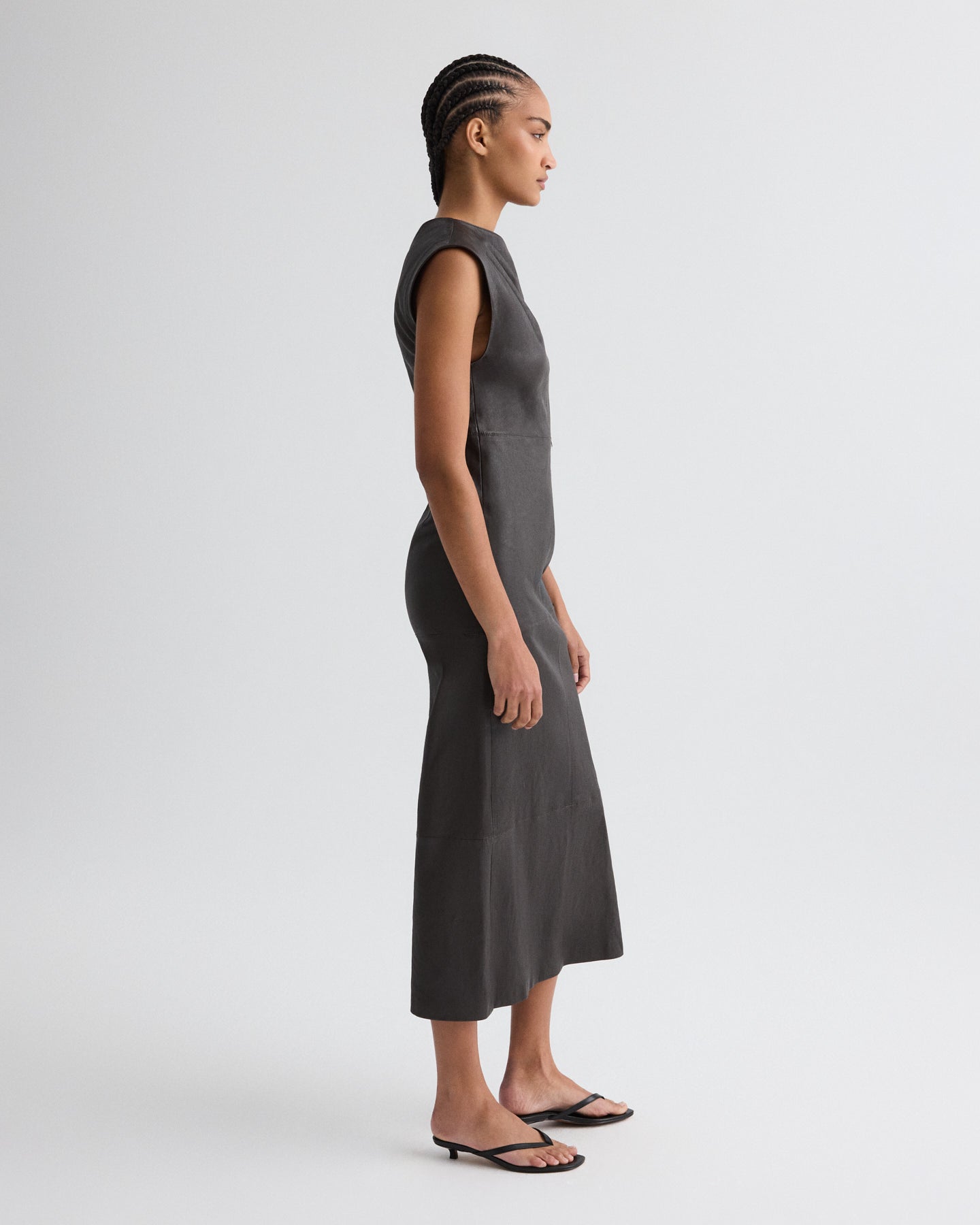 TWP Delicioso Marlowe Dress in Stretch Leather view 4