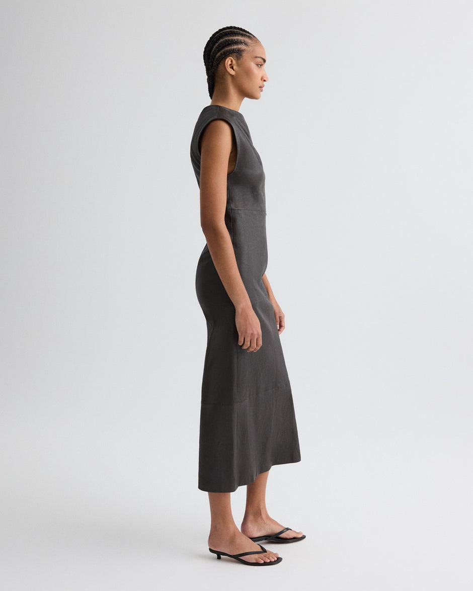 TWP Delicioso Marlowe Dress in Stretch Leather view 4