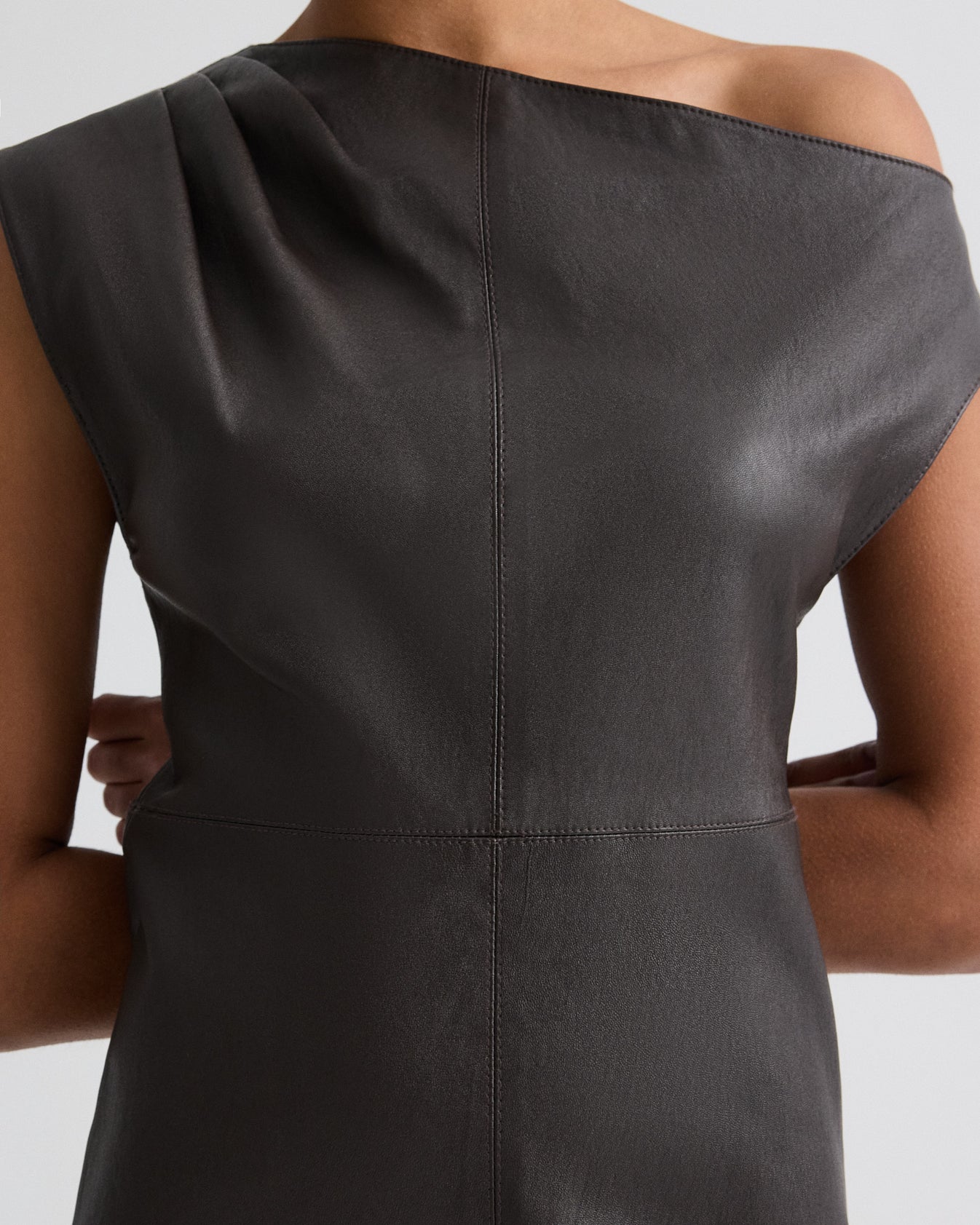 TWP Delicioso Marlowe Dress in Stretch Leather view 3