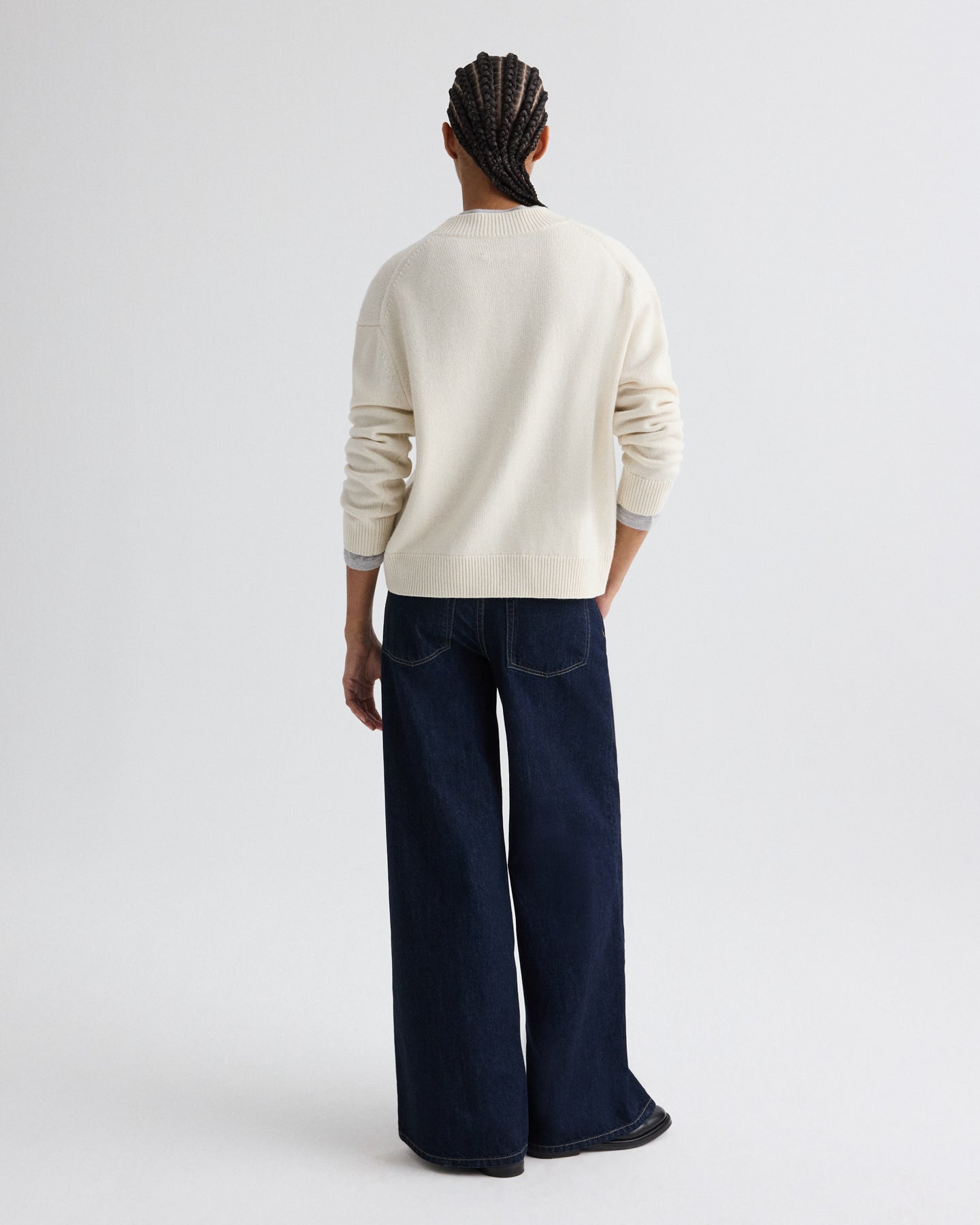 TWP Ivory Boy Crewneck Sweater in Italian Cashmere view 5