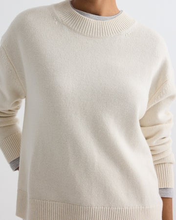 TWP Ivory Boy Crewneck Sweater in Italian Cashmere view 3